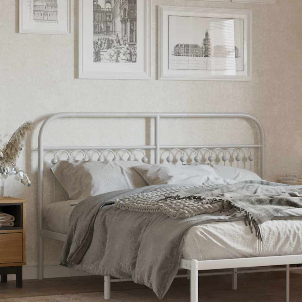 fehér fém csere fejtámla 150 cm