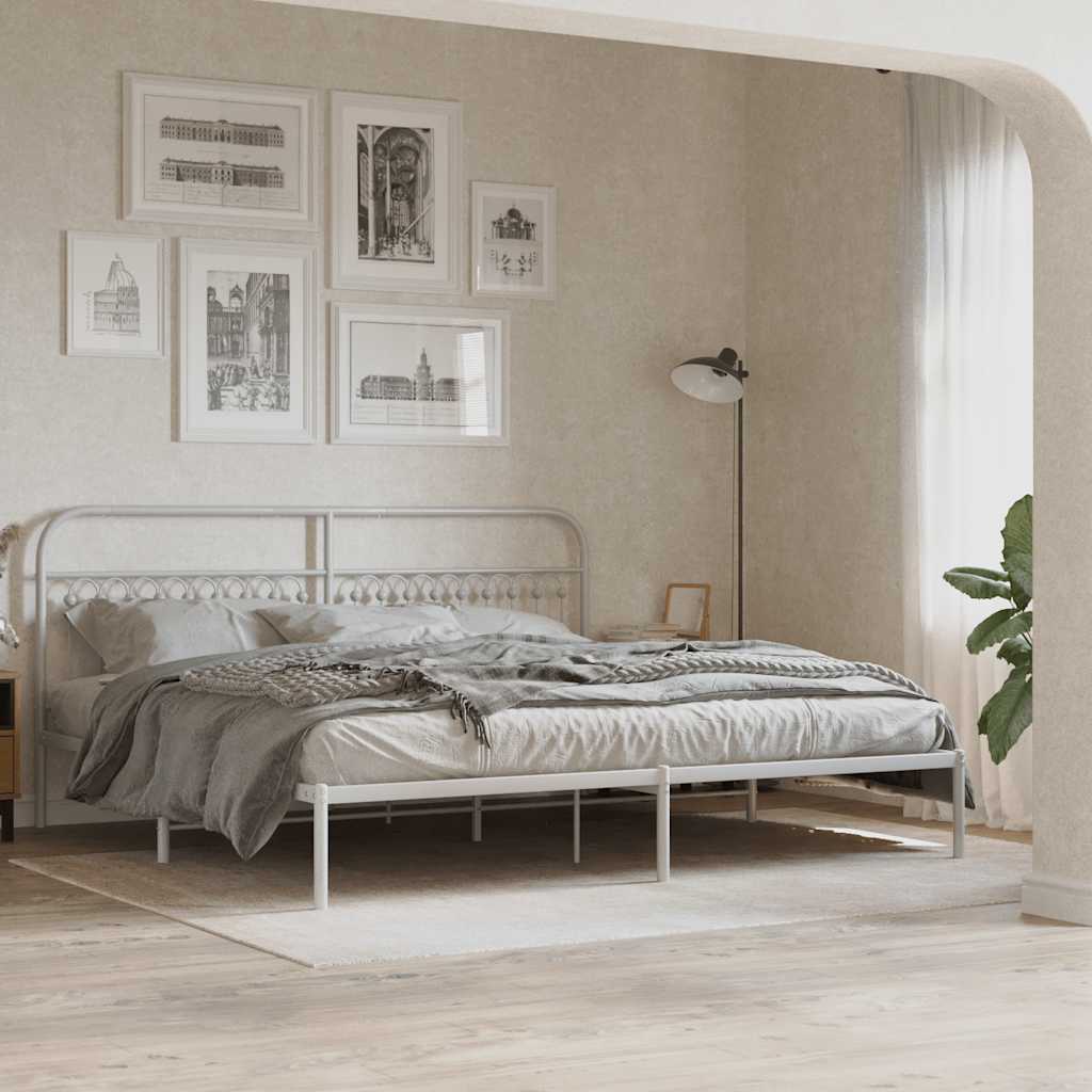 fehér fém csere fejtámla 193 cm