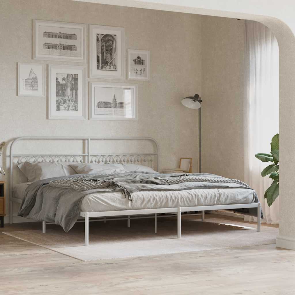 fehér fém csere fejtámla 200 cm