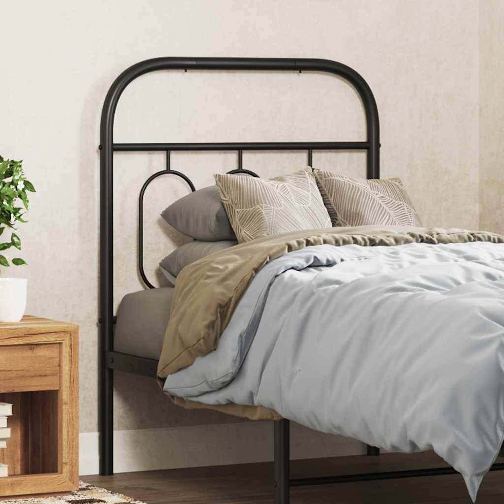 fekete fém csere fejtámla 75 cm