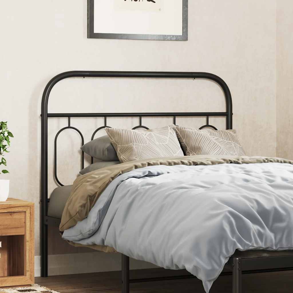 fekete fém csere fejtámla 100 cm