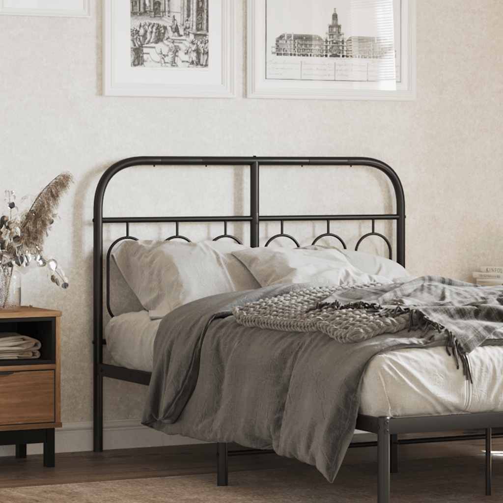 fekete fém csere fejtámla 120 cm