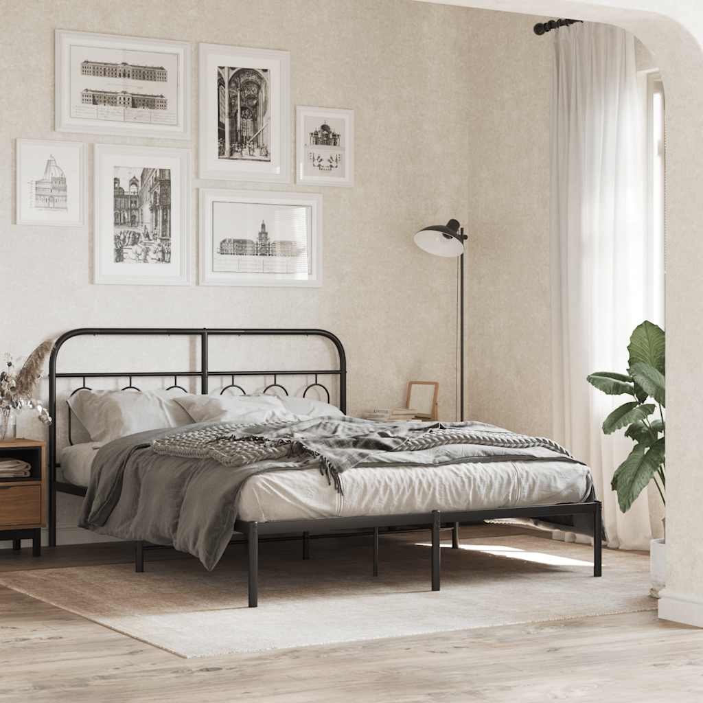 fekete fém csere fejtámla 150 cm