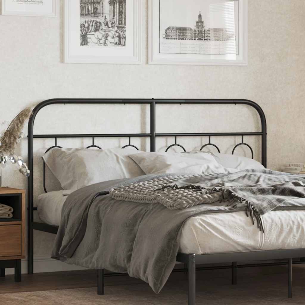 fekete fém csere fejtámla 150 cm