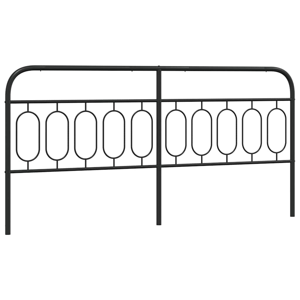 fekete fém csere fejtámla 200 cm