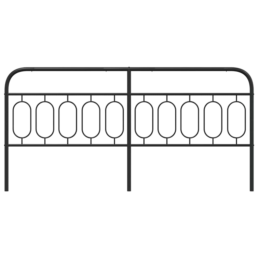 fekete fém csere fejtámla 200 cm