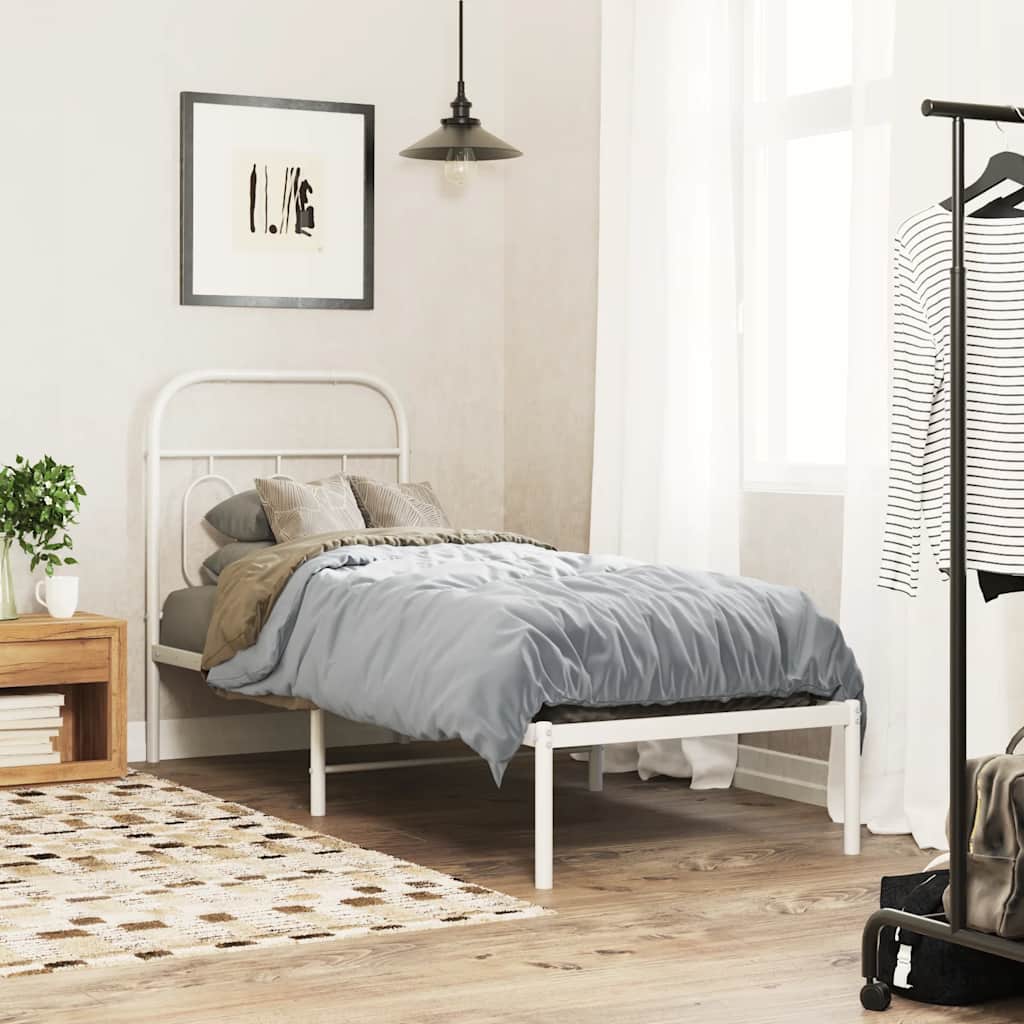 fehér fém csere fejtámla 75 cm