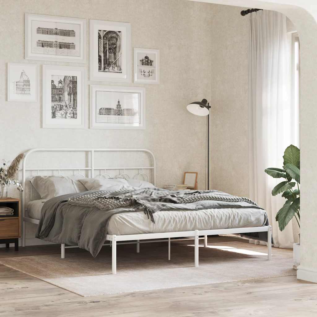 fehér fém csere fejtámla 137 cm