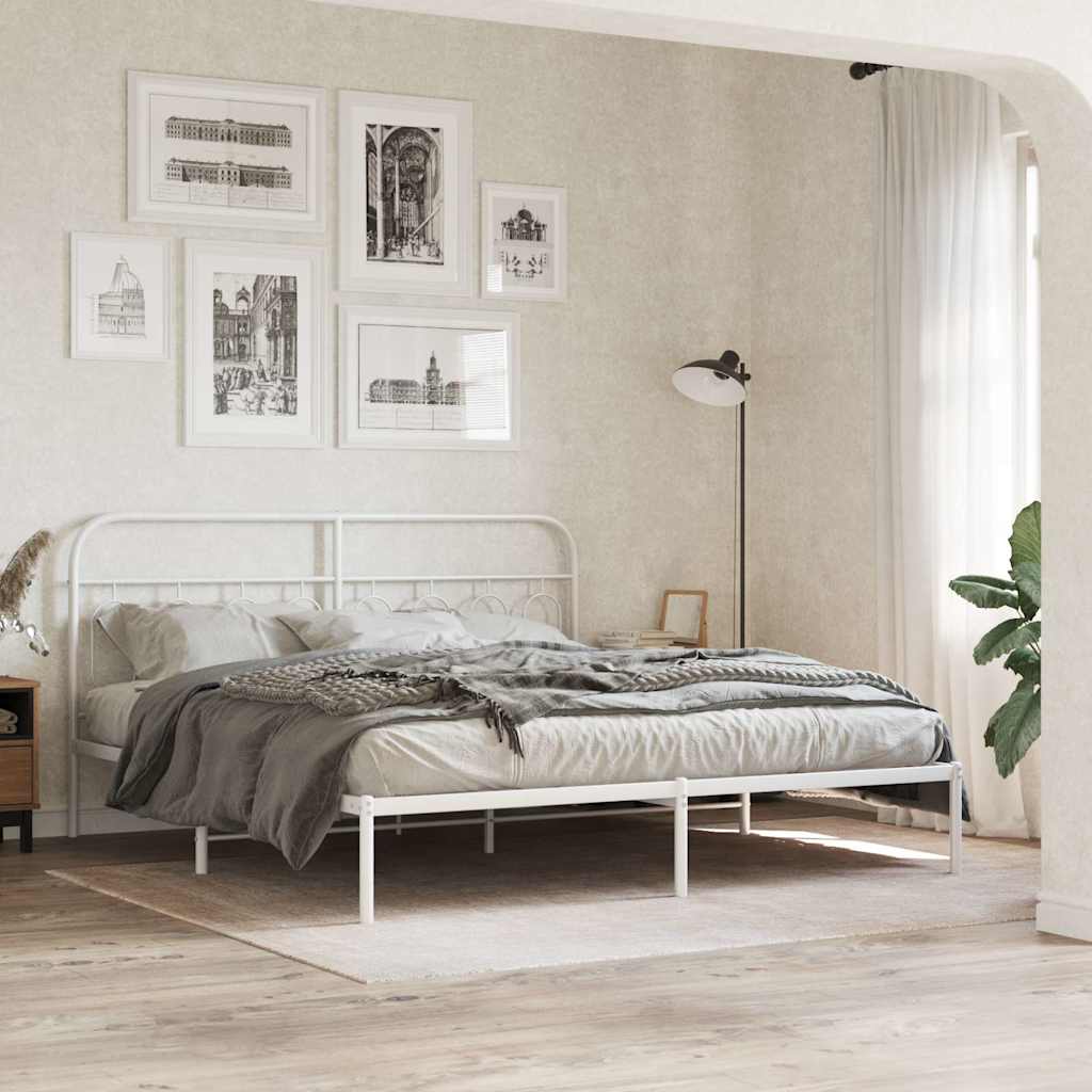 fehér fém csere fejtámla 193 cm