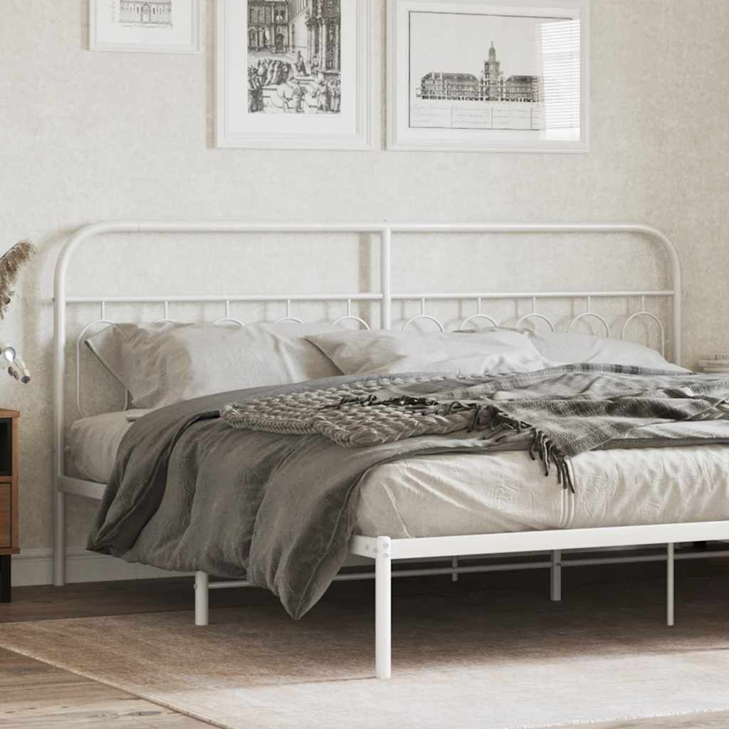 fehér fém csere fejtámla 200 cm