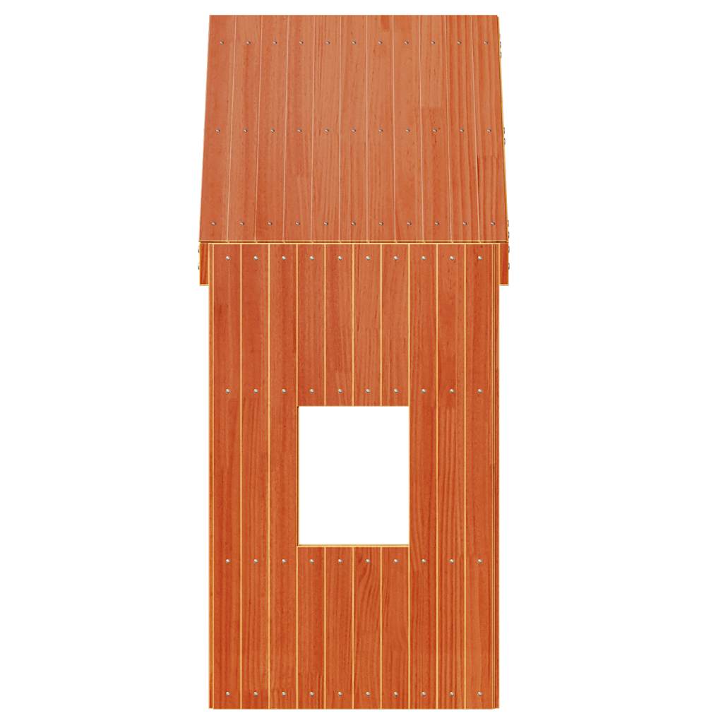 viaszbarna tömör fenyőfa gyerekágytető 60 x 99 x 139,5 cm