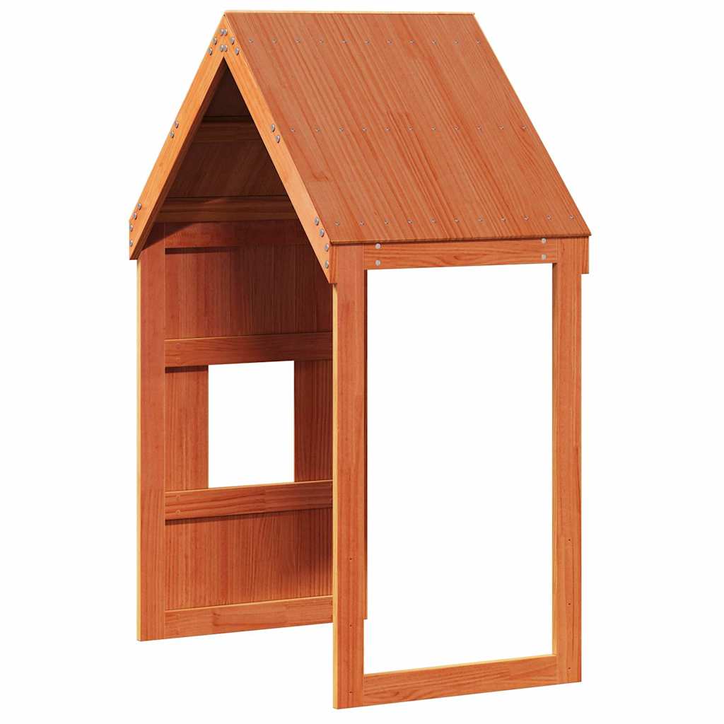 viaszbarna tömör fenyőfa gyerekágytető 60 x 99 x 139,5 cm