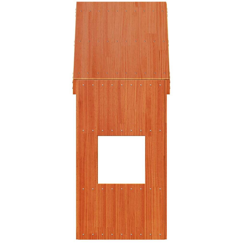 viaszbarna tömör fenyőfa gyerekágytető 55 x 99 x 139,5 cm