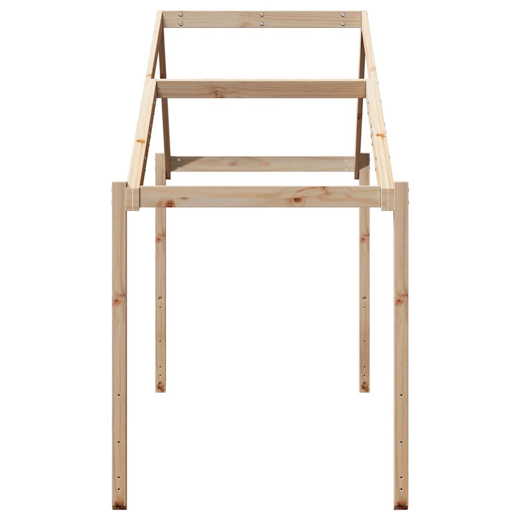 tömör fenyőfa gyerekágytető 213 x 95,5 x 144,5 cm