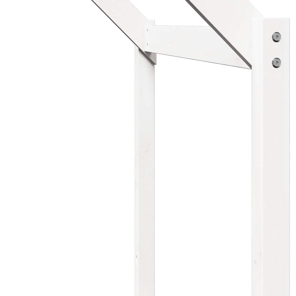 fehér tömör fenyőfa gyerekágytető 213 x 85,5 x 144,5 cm