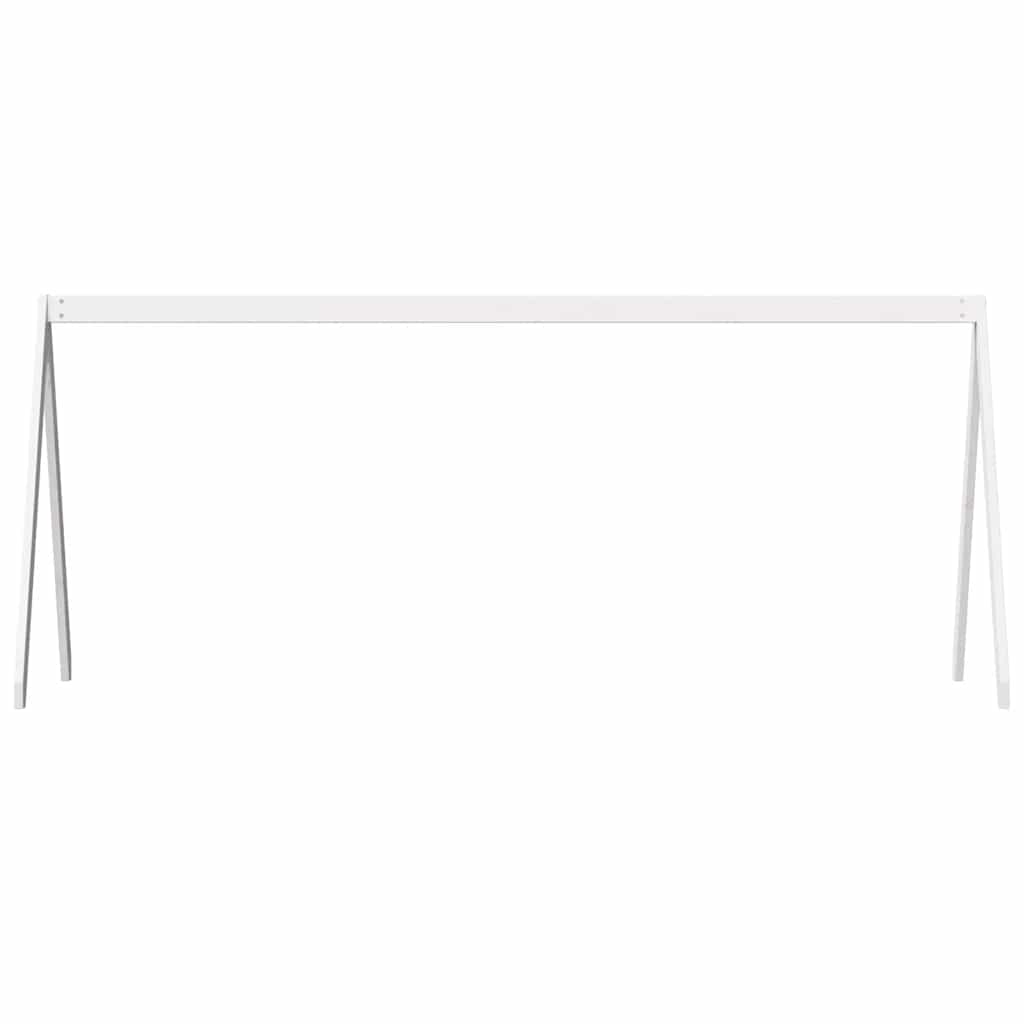 fehér tömör fenyőfa gyerekágytető 209 x 85,5 x 88 cm