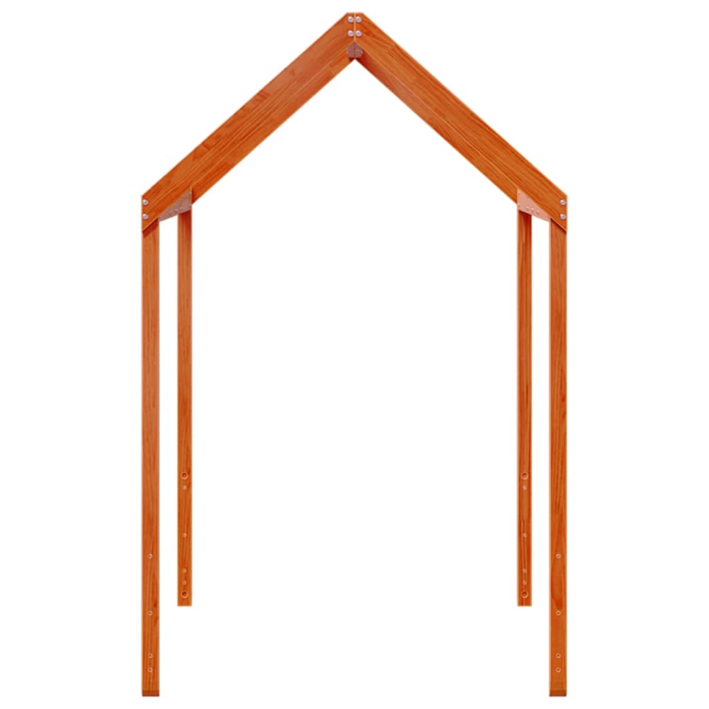 viaszbarna tömör fenyőfa gyerekágytető 207 x 80,5 x 151,5 cm
