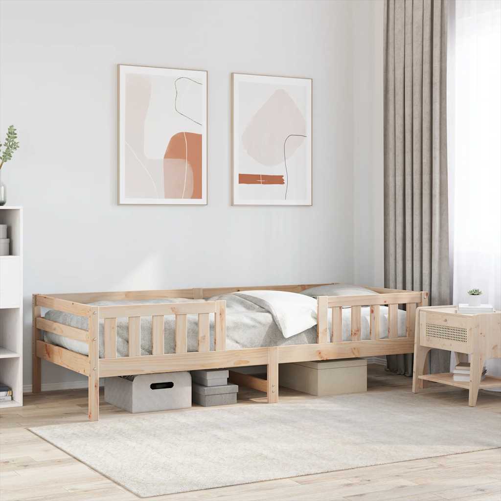 tömör fenyőfa ágy matrac nélkül 100 x 200 cm