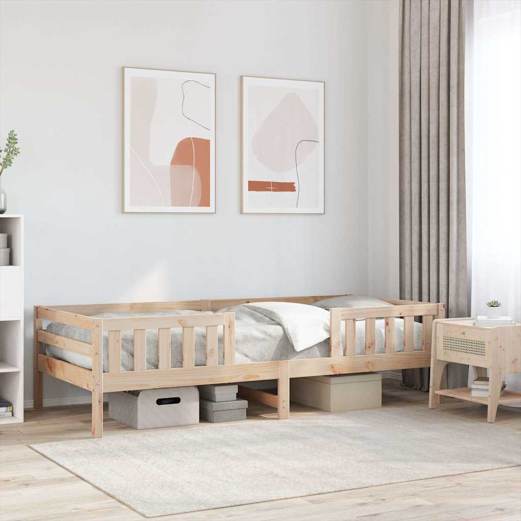 tömör fenyőfa ágy matrac nélkül 90 x 200 cm