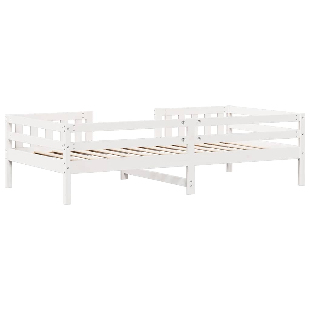 fehér tömör fenyőfa ágy matrac nélkül 90 x 200 cm