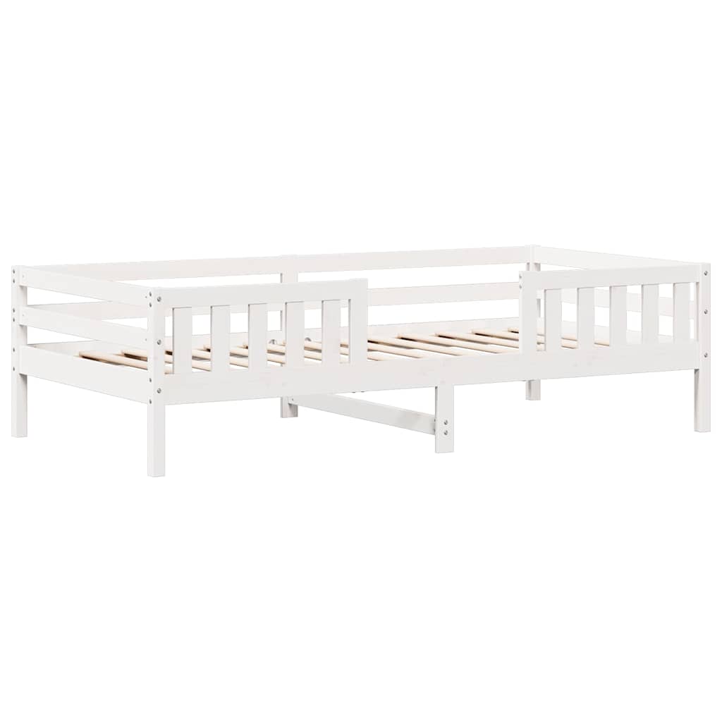 fehér tömör fenyő ágykeret matrac nélkül 80 x 200 cm