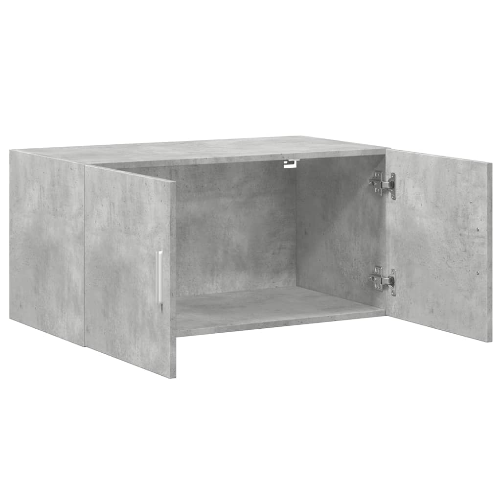betonszürke szerelt fa faliszekrény 80 x 42,5 x 40 cm