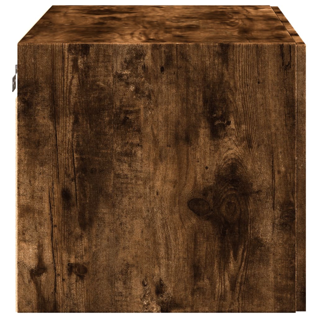 füstös tölgy színű szerelt fa faliszekrény 80 x 42,5 x 40 cm