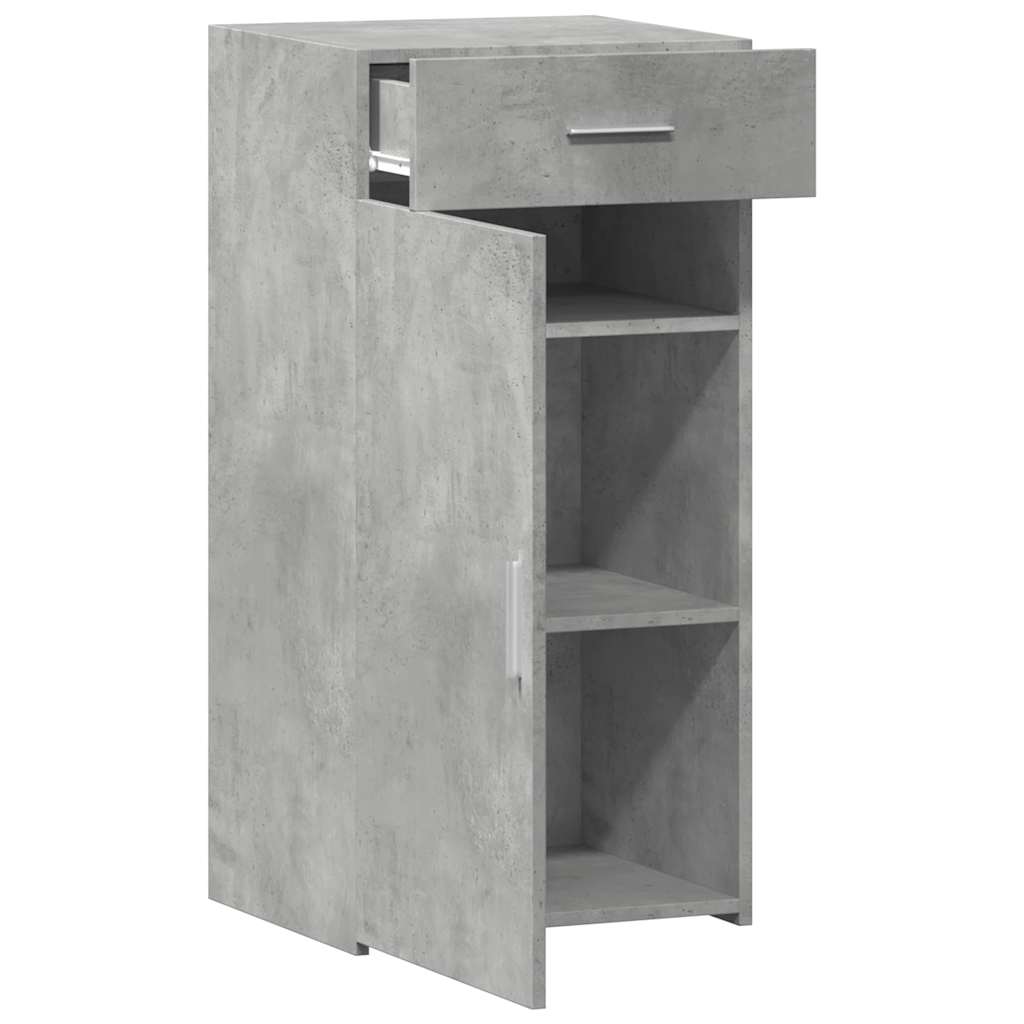 betonszürke szerelt fa tálalószekrény 45 x 42,5 x 93 cm