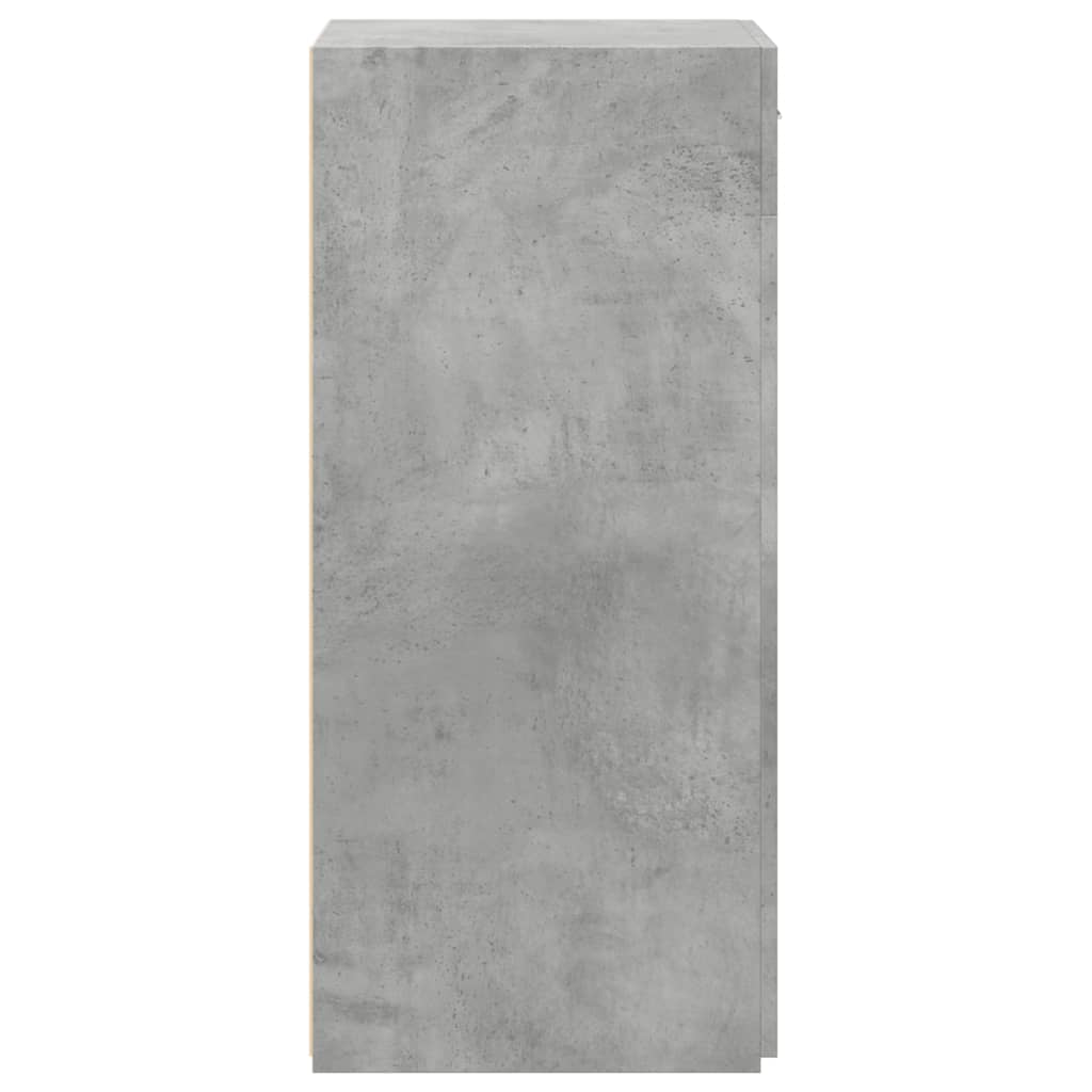 betonszürke szerelt fa tálalószekrény 50 x 42,5 x 93 cm