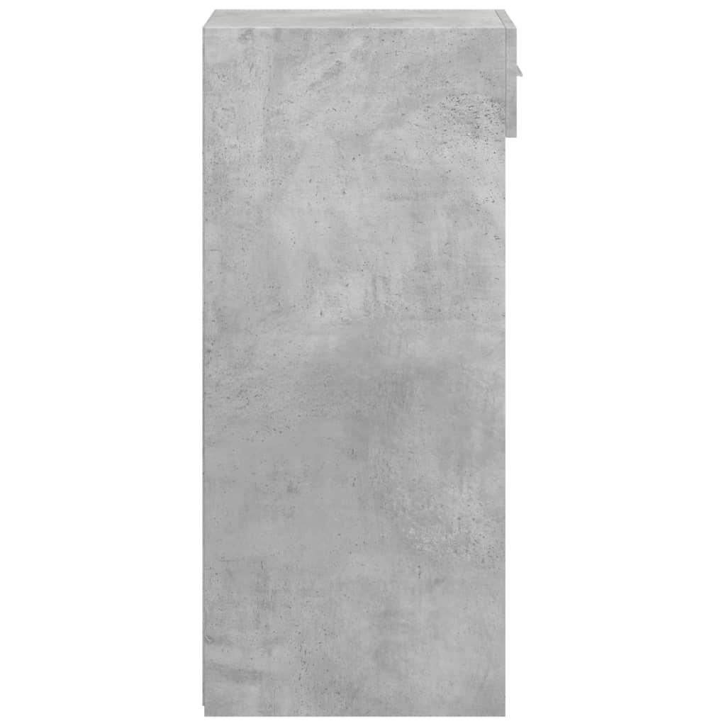 betonszürke szerelt fa tálalószekrény 40 x 42,5 x 93 cm
