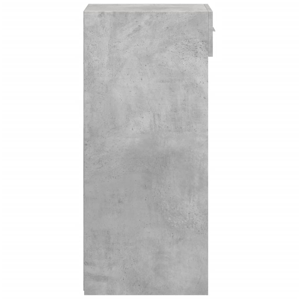 betonszürke szerelt fa tálalószekrény 50 x 42,5 x 93 cm