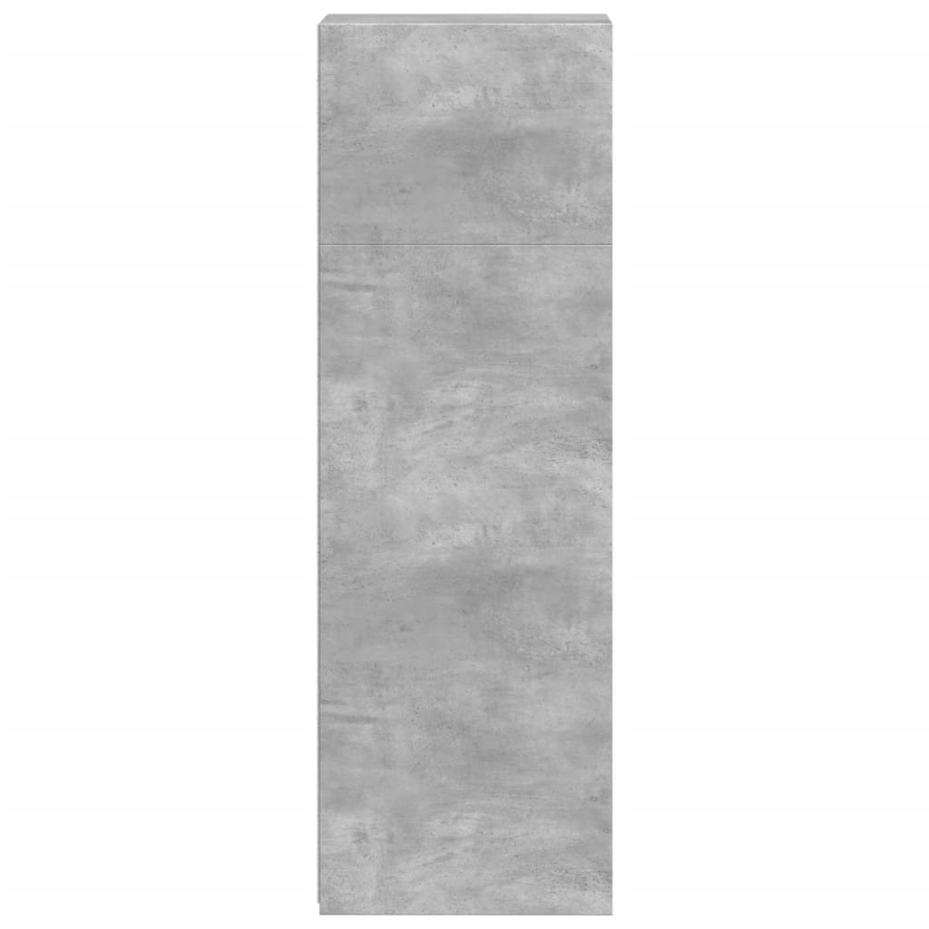 betonszürke szerelt fa magasszekrény 30 x 41 x 124 cm