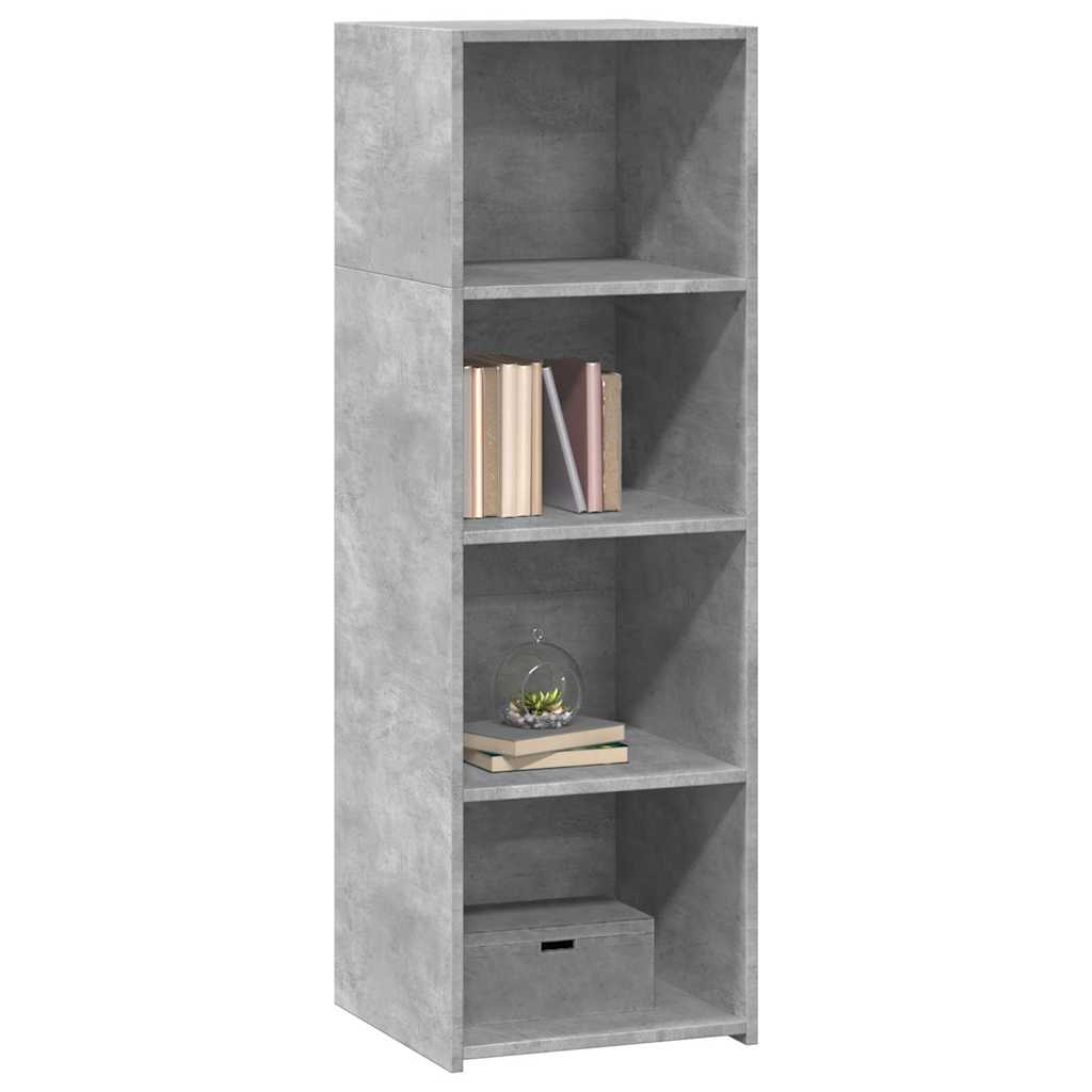 betonszürke szerelt fa magasszekrény 40 x 41 x 124 cm