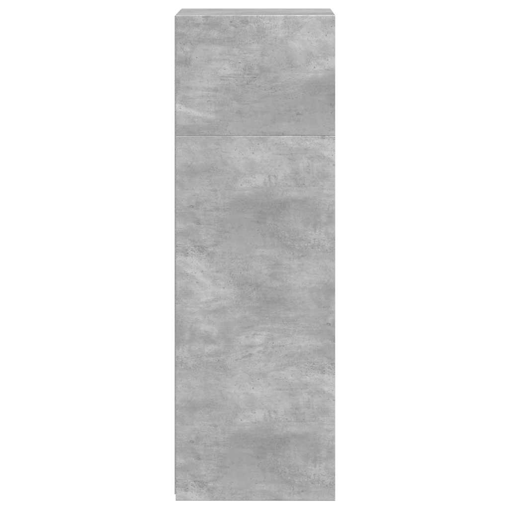 betonszürke szerelt fa magasszekrény 40 x 41 x 124 cm