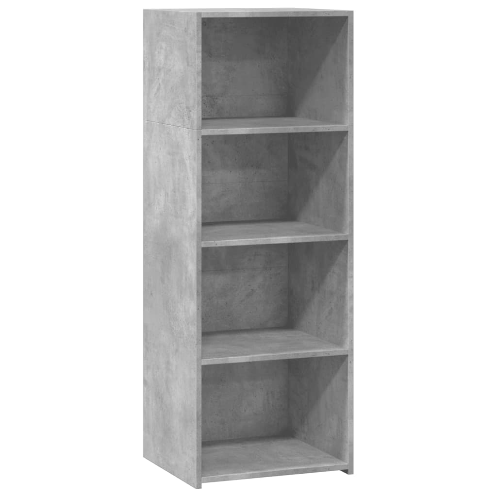 betonszürke szerelt fa magasszekrény 45 x 41 x 124 cm