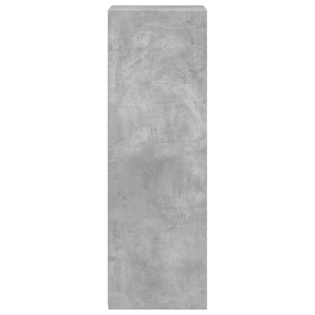 betonszürke szerelt fa magasszekrény 45 x 41 x 124 cm