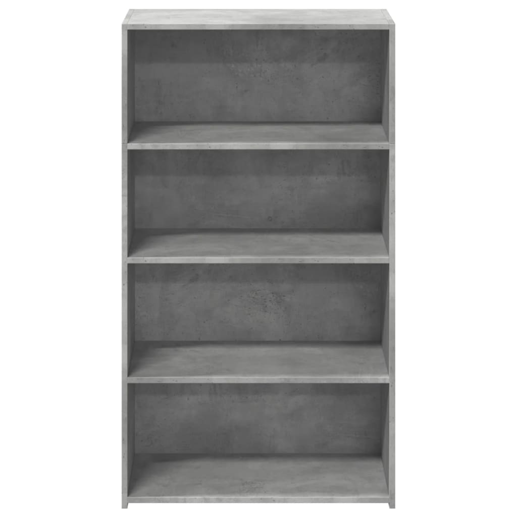 betonszürke szerelt fa magasszekrény 70 x 41 x 124 cm