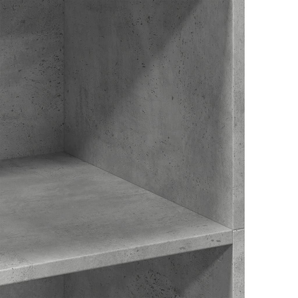 betonszürke szerelt fa magasszekrény 70 x 41 x 124 cm
