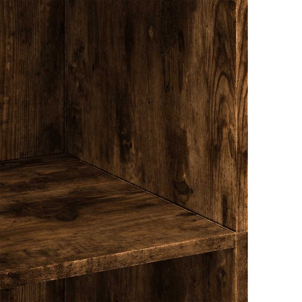 füstös tölgy színű szerelt fa magasszekrény 70 x 41 x 124 cm