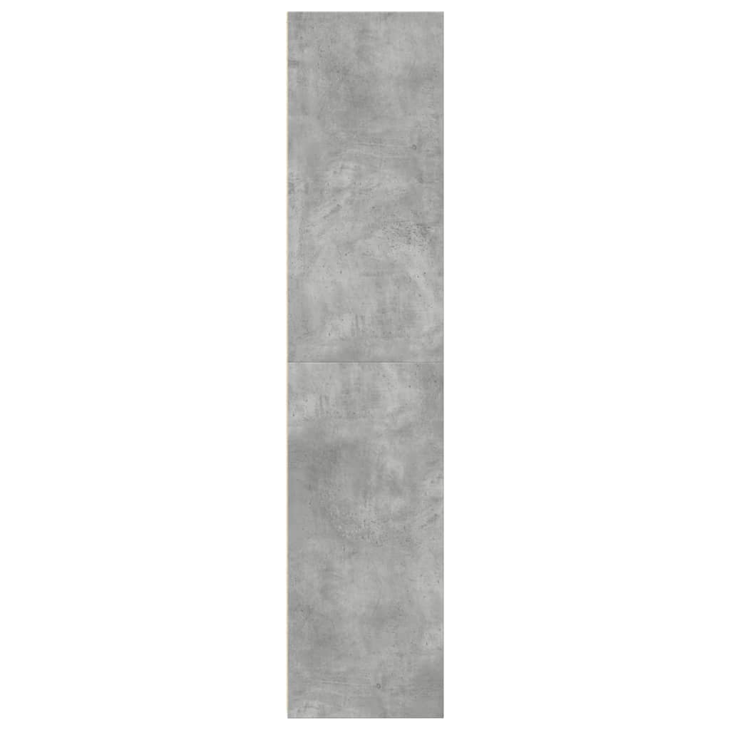 betonszürke szerelt fa magasszekrény 30 x 41 x 185 cm