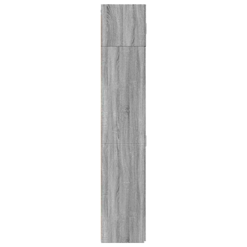 szürke sonoma színű szerelt fa tárolószekrény 70x42,5x225 cm