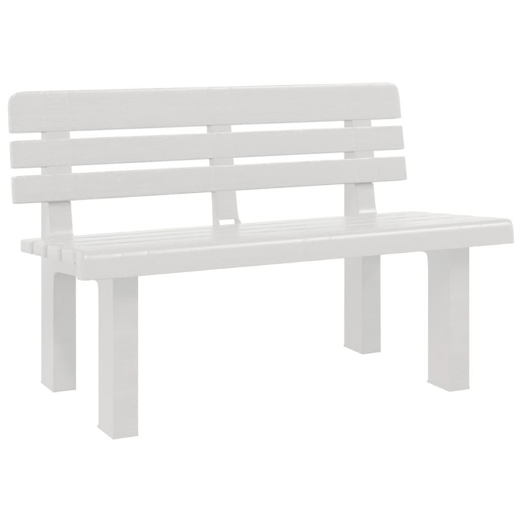 fehér polipropilén kerti pad 110 x 52 x 71 cm