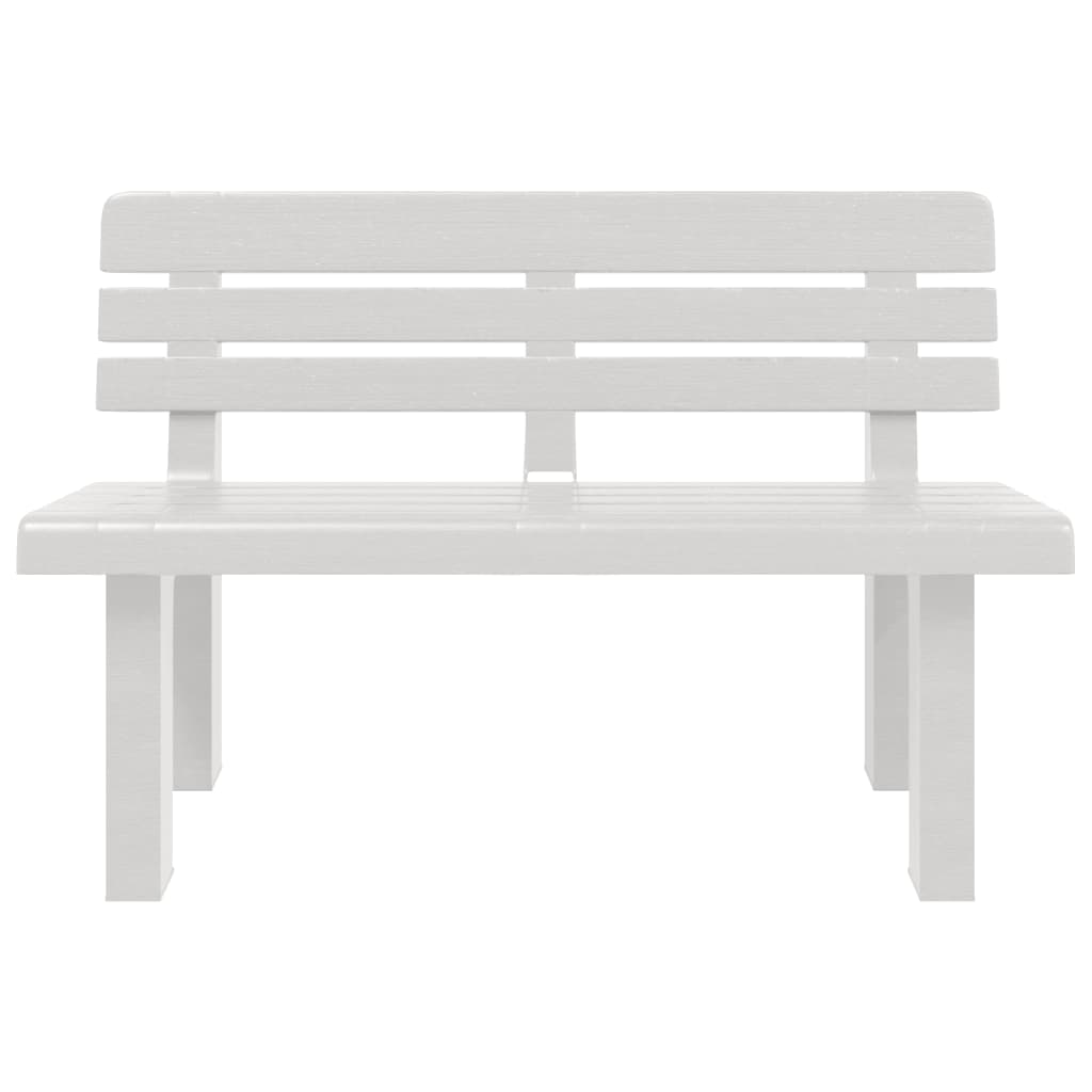 fehér polipropilén kerti pad 110 x 52 x 71 cm