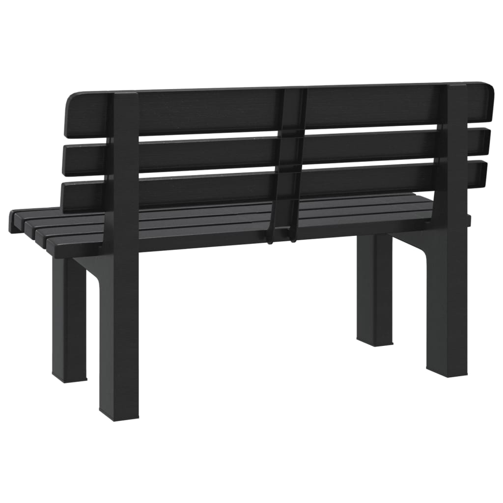 antracitszürke polipropilén kerti pad 110 x 52 x 71 cm