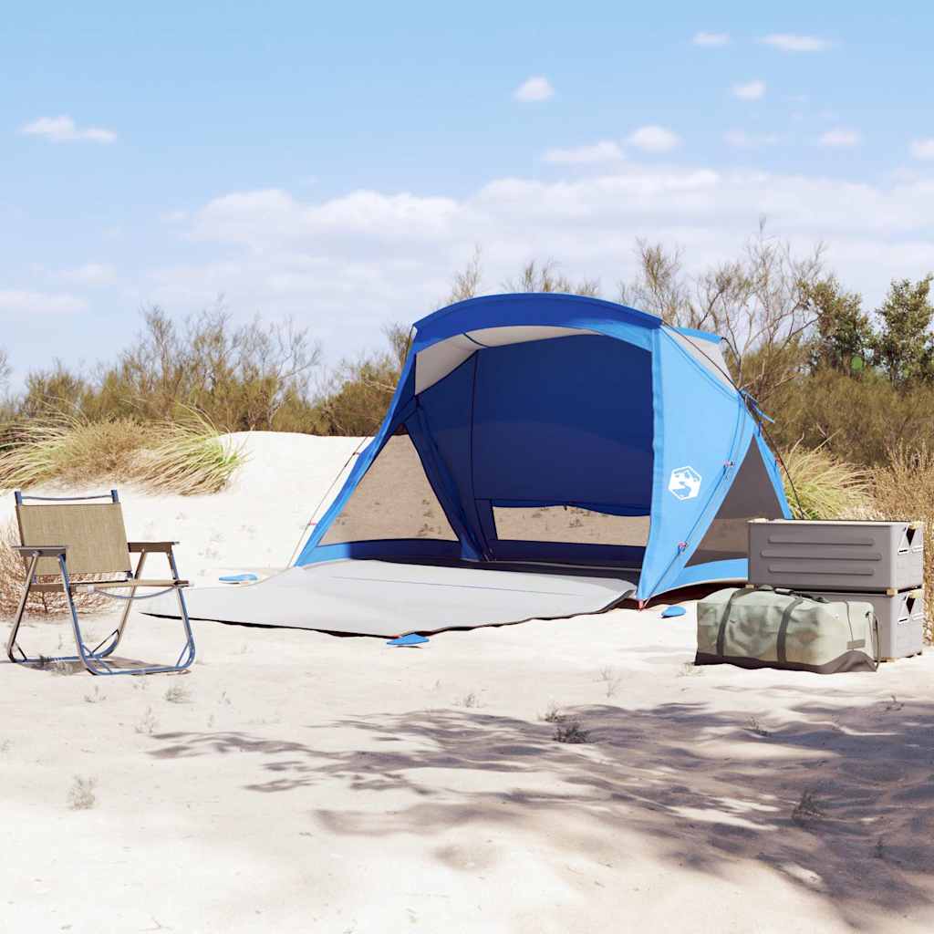 2 személyes azúrkék vízálló strandsátor