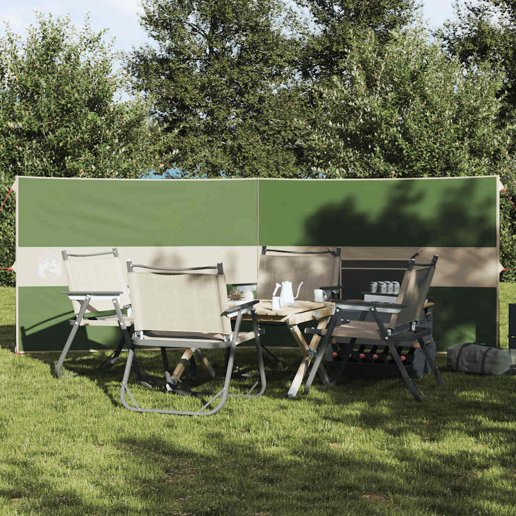 zöld vízálló szélfogó kempingponyva 344x120 cm