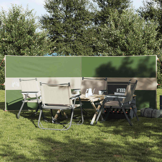 zöld vízálló szélfogó kempingponyva 344x120 cm