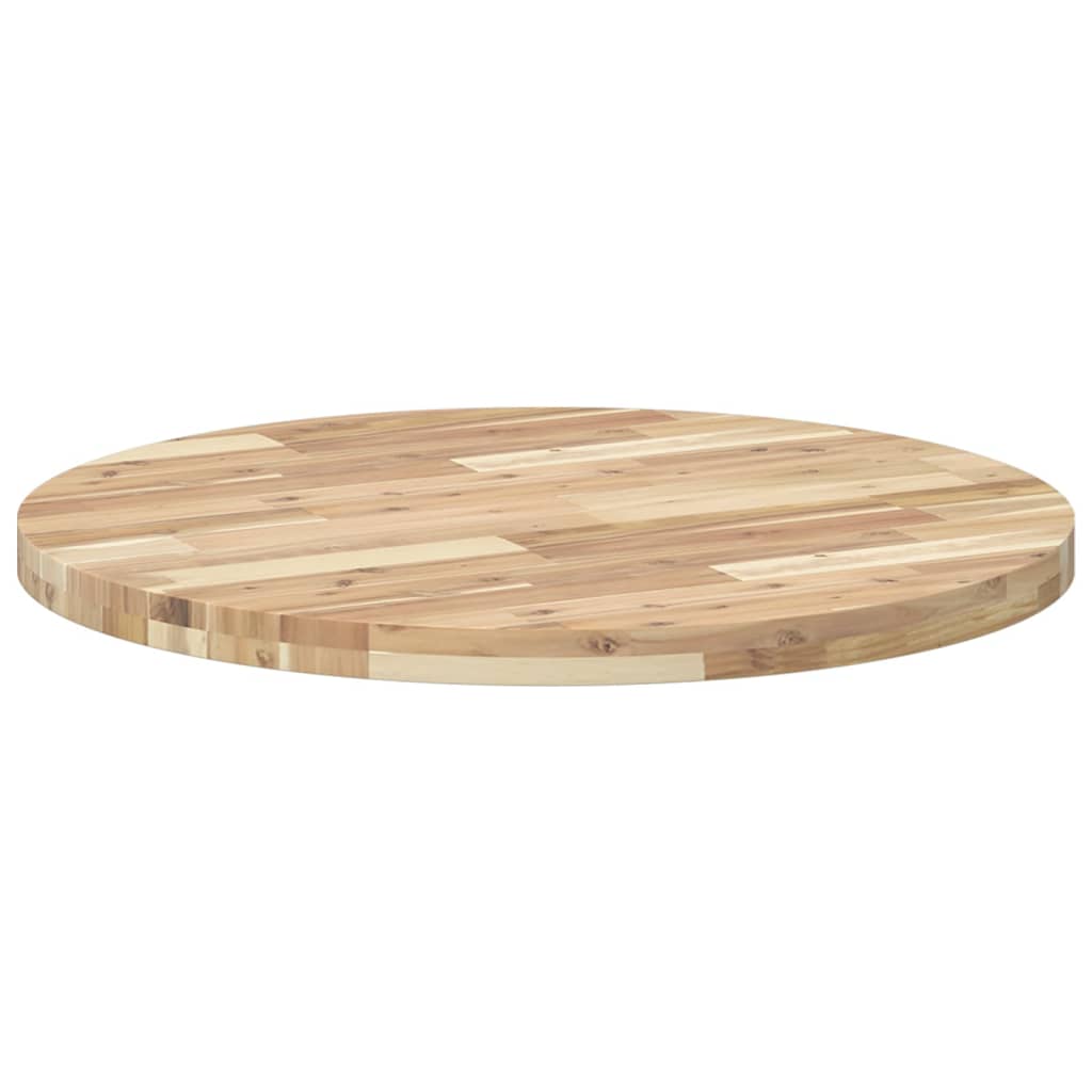 kerek tömör akácfa asztallap Ø80 x 4 cm