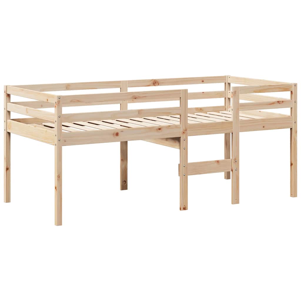 tömör fenyőfa magasított ágy tetővel 80 x 200 cm