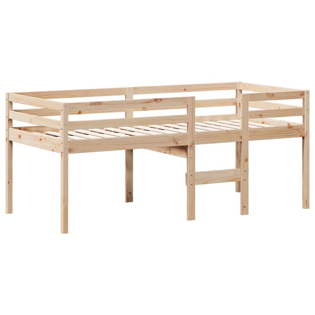 tömör fenyőfa magasított ágy tetővel 80 x 200 cm